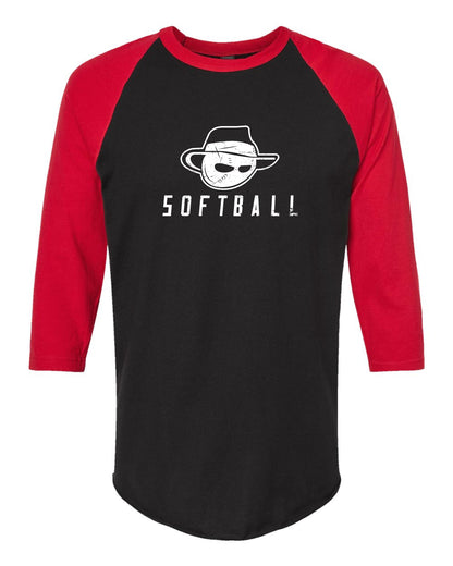 MAFIA BASEBALL/SOFTBALL Unisex Fine Jersey Raglan T-Shirt (P.245)