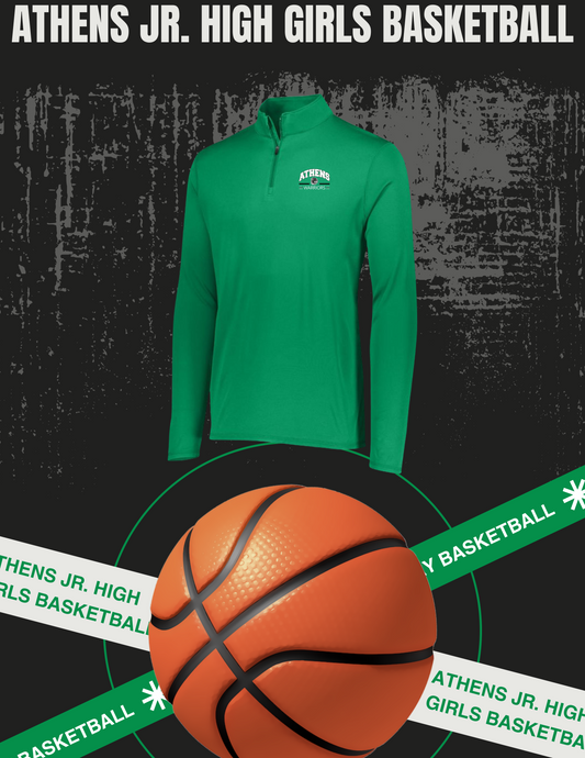 ATHENS JR. HIGH GIRLS BASKETBALL Attain Wicking 1/4 Zip Pullover (E.2785)