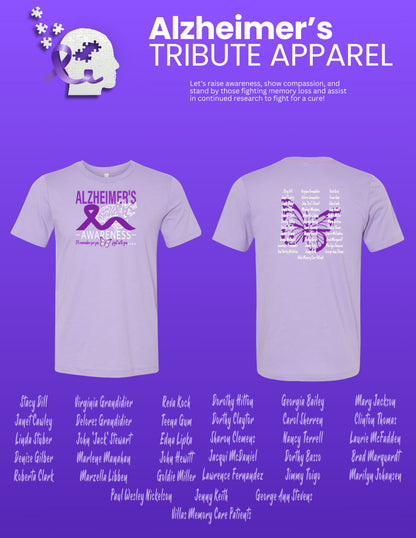 Alzheimer's Disease Awareness Tribute Unisex Bella T-Shirt (P.3001CVC)