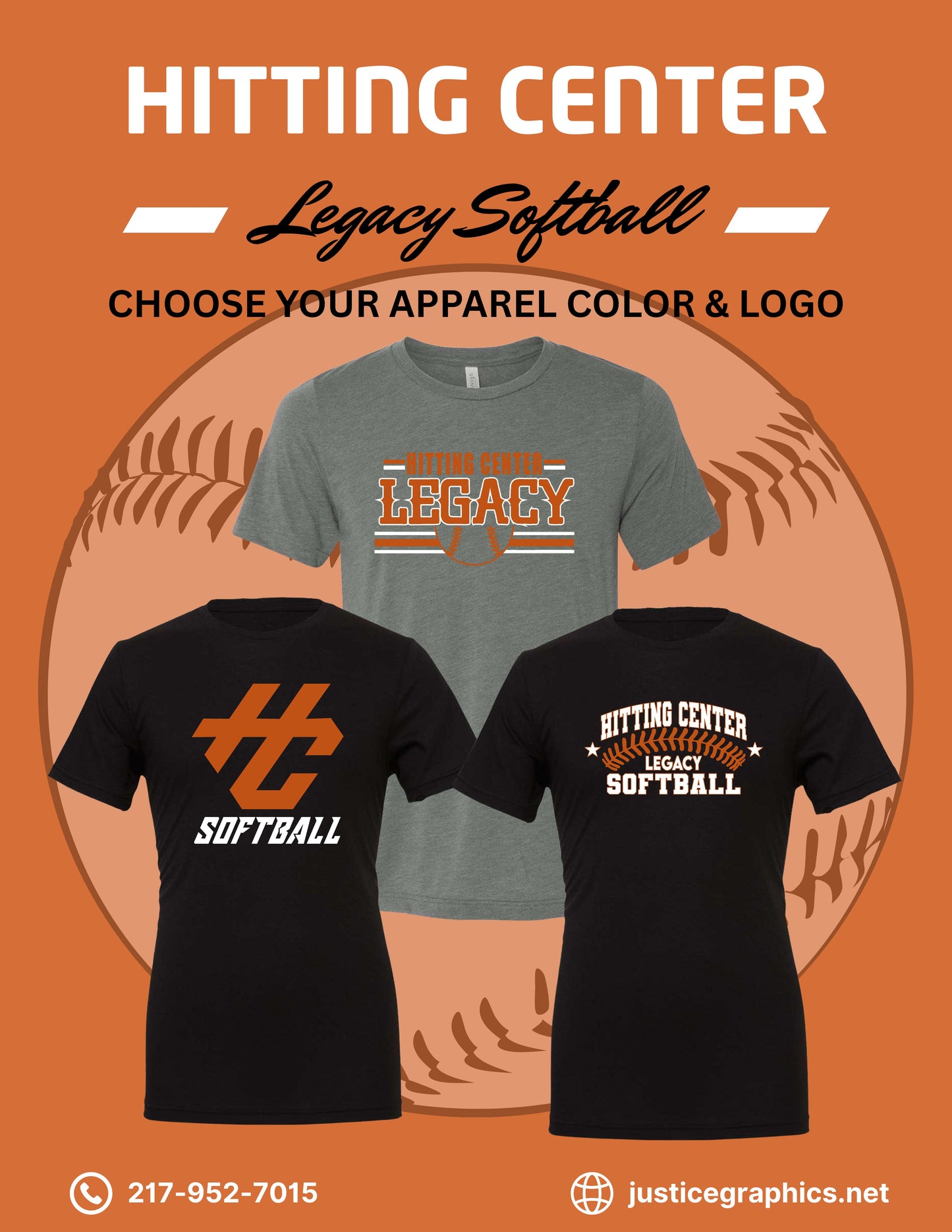 Hitting Center Legacy Softball BELLA + CANVAS CVC Jersey Tee (P.3001CVC)