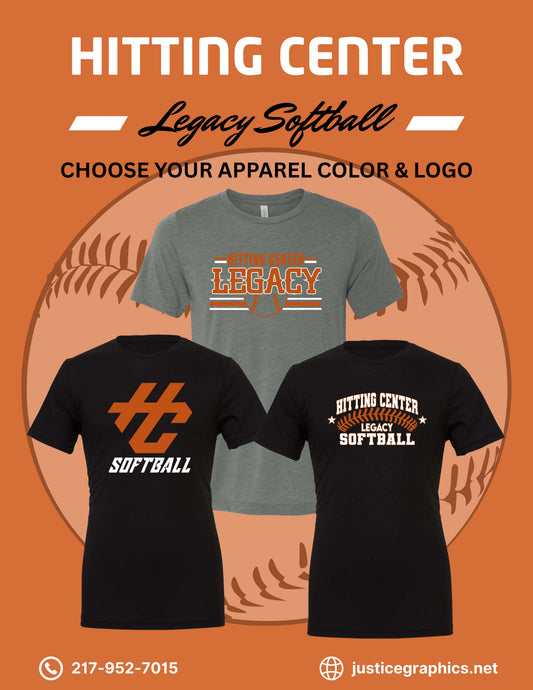 Hitting Center Legacy Softball BELLA + CANVAS CVC Jersey Tee (P.3001CVC)