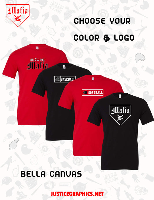 MAFIA BASEBALL/SOFTBALL BELLA UNISEX TEE (P.3001)