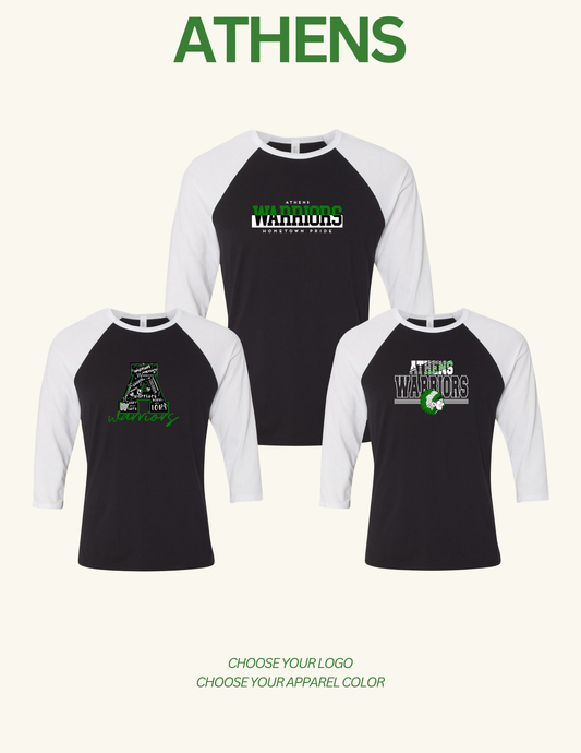 ATHENS BOOSTERS VINTAGE SUN BASEBALL TEE (P.3200)