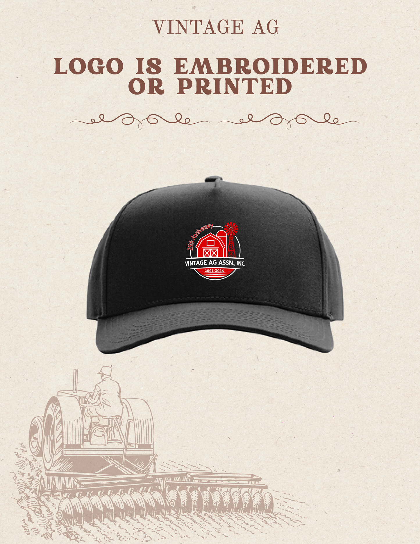 Vintage Ag Association Richardson Full Fabric 5-Panel Champ (E.323FPC)