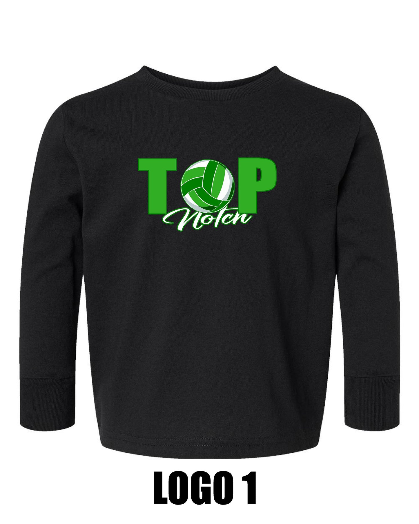 TOP NOTCH VOLLEYBALL Rabbit Skins - Toddler Long Sleeve Cotton Jersey Tee - (P.3311)