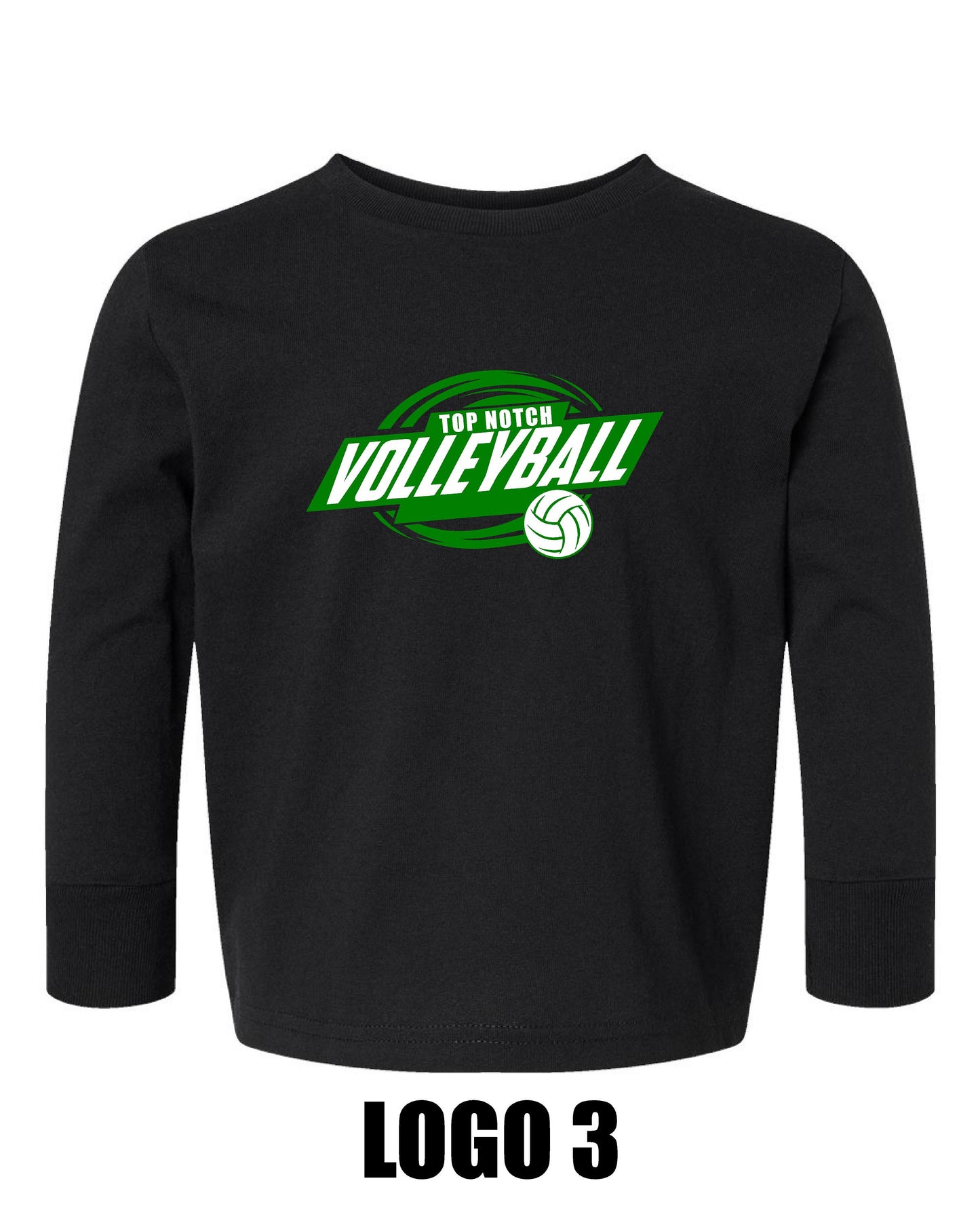TOP NOTCH VOLLEYBALL Rabbit Skins - Toddler Long Sleeve Cotton Jersey Tee - (P.3311)