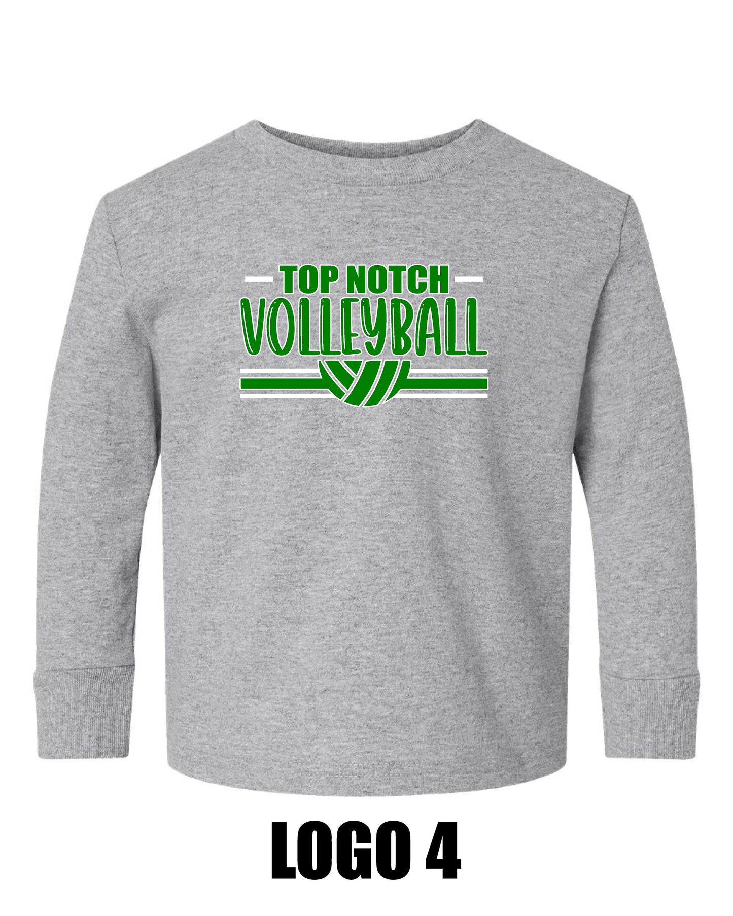 TOP NOTCH VOLLEYBALL Rabbit Skins - Toddler Long Sleeve Cotton Jersey Tee - (P.3311)