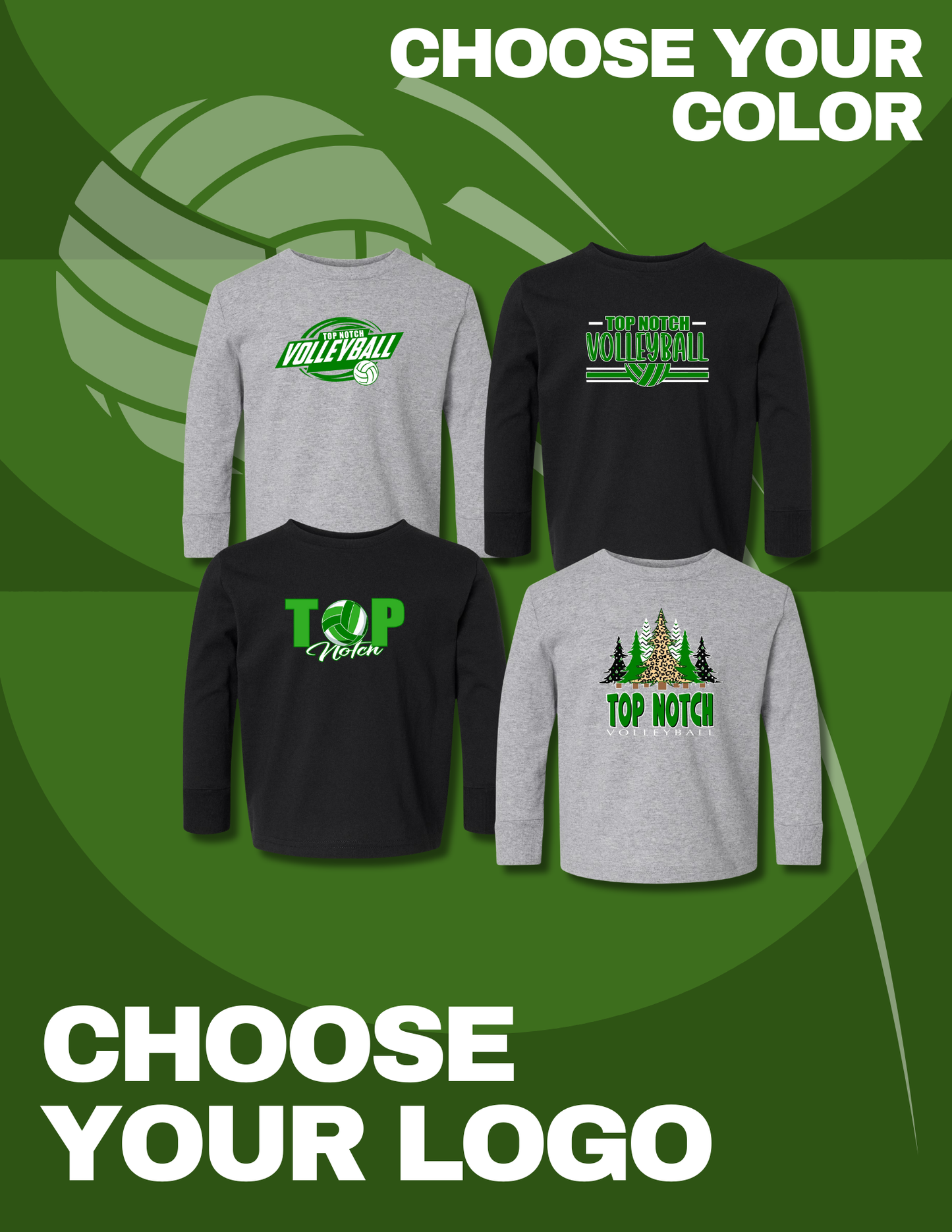 TOP NOTCH VOLLEYBALL Rabbit Skins - Toddler Long Sleeve Cotton Jersey Tee - (P.3311)