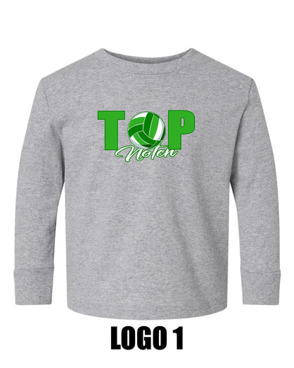 TOP NOTCH VOLLEYBALL Rabbit Skins - Toddler Long Sleeve Cotton Jersey Tee - (P.3311)