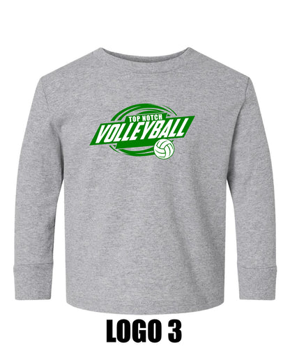 TOP NOTCH VOLLEYBALL Rabbit Skins - Toddler Long Sleeve Cotton Jersey Tee - (P.3311)