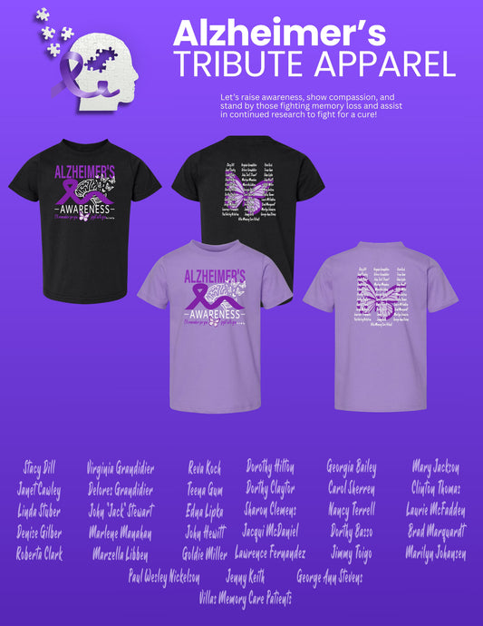 Alzheimer's Disease Awareness Tribute Toddler T-Shirt (P.3321)
