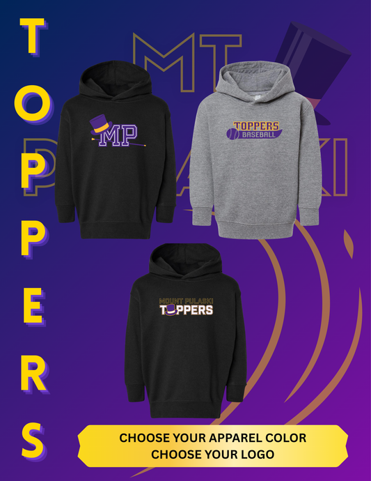 Mount Pulaski Toppers Rabbit Skins - Toddler Pullover Fleece Hoodie - (P.3326)