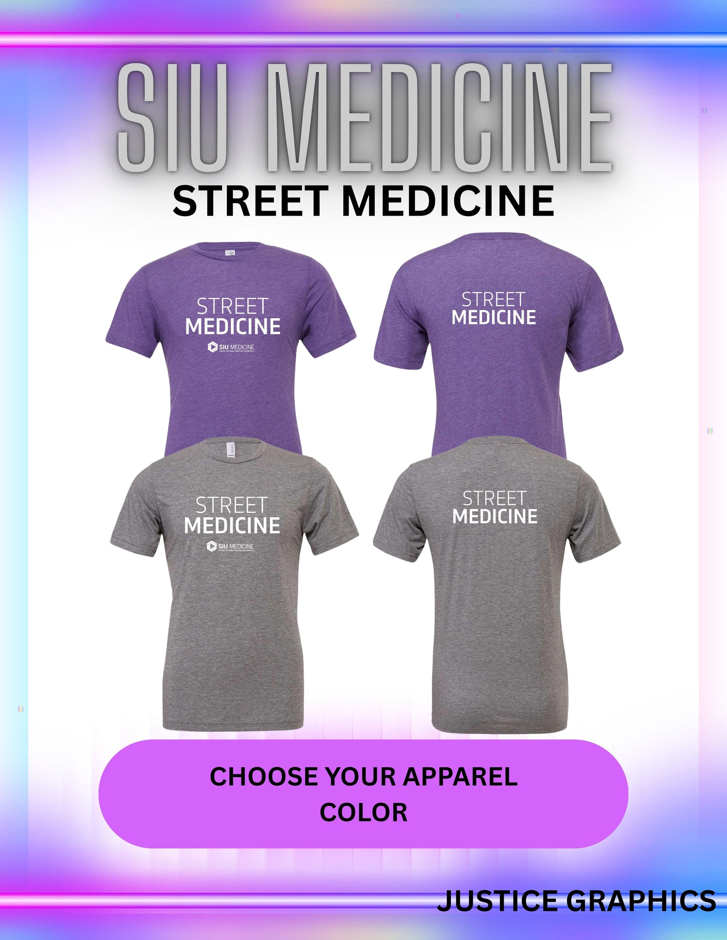 SIU Medicine STREET MEDICINE Unisex Bella T-Shirt (P.3413)