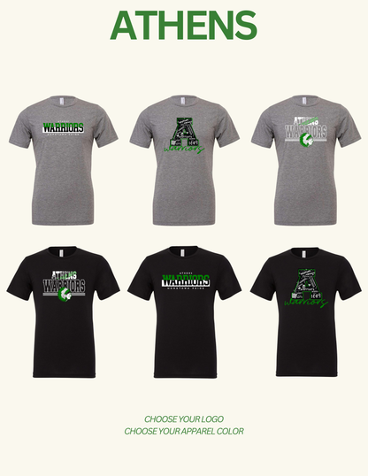 ATHENS BOOSTERS BELLA + CANVAS TEE (P.3413T/3413Y/3413)