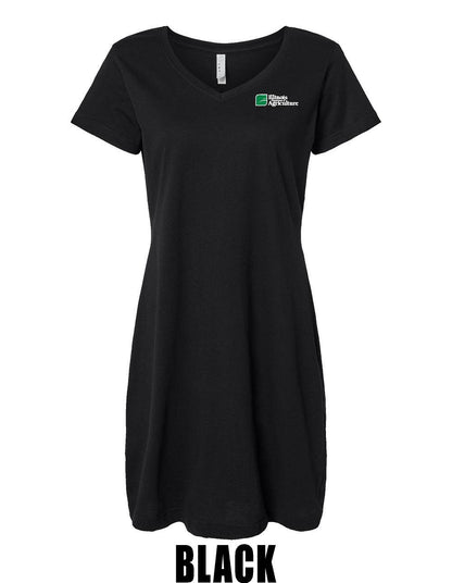 Illinois Department of Agriculture LAT - Women's Fine Jersey V-Neck Coverup (E.3522)