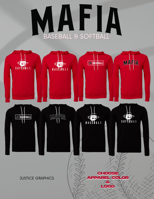 MAFIA BASEBALL/SOFTBALL BELLA + CANVAS - Sponge Fleece Hoodie (P.3719)