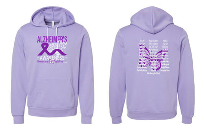 Alzheimer's Disease Awareness Tribute BELLA + CANVAS HOODED SWEATSHIRT (P.3719)