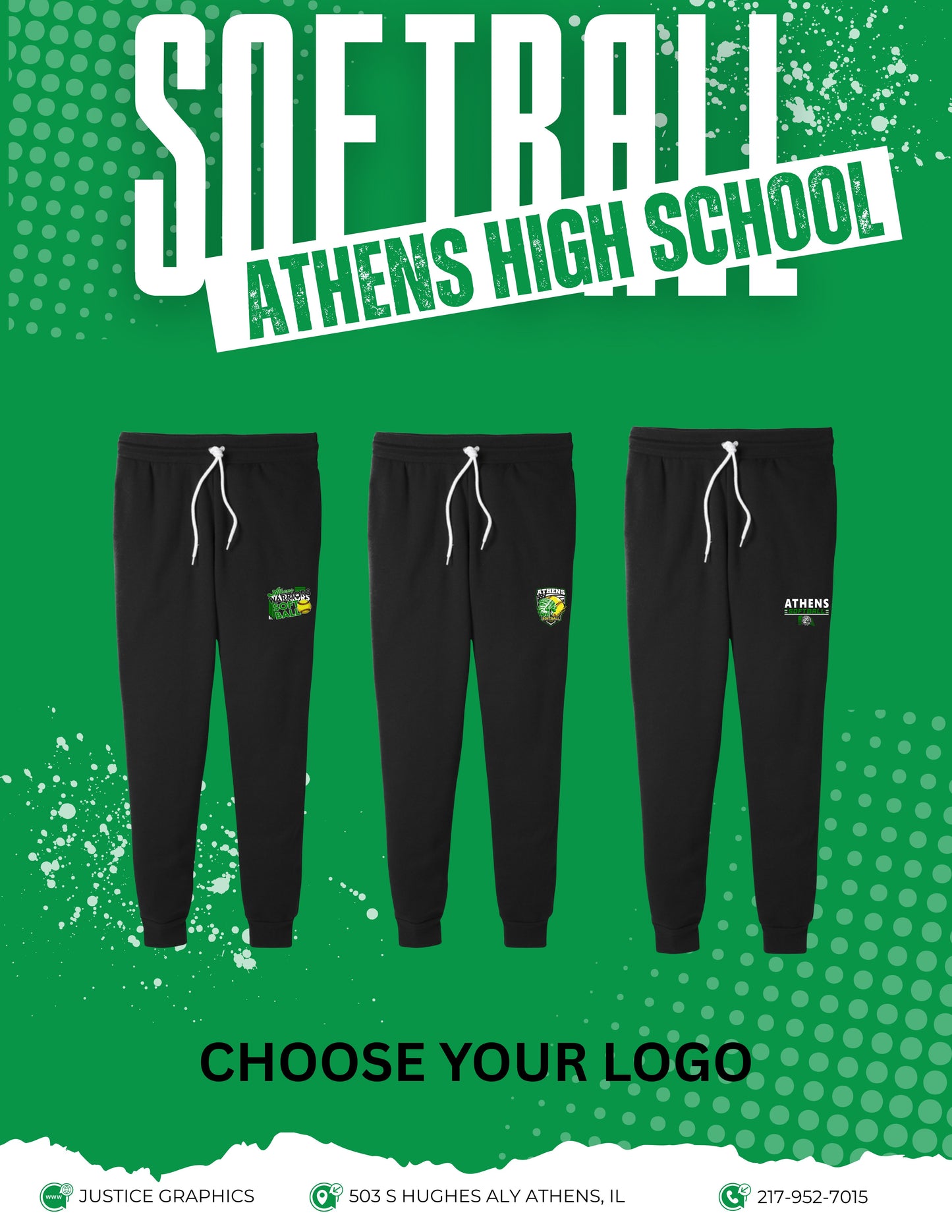 Athens High School Softball BELLA + CANVAS - Sponge Fleece Jogger Sweatpants - (P.3727)