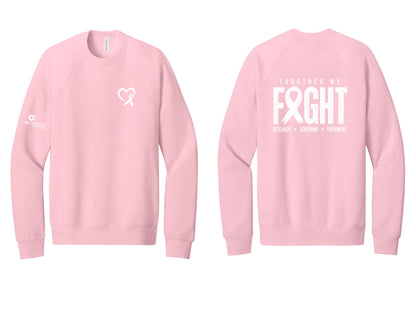 SIU Medicine Simmons Cancer Institute Breast Cancer BELLA + CANVAS RAGLAN CREWNECK SWEATSHIRT (P.3901)