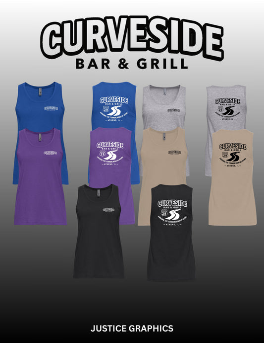Curveside Bar & Grill Next Level Women's Cotton Tank (P.3933)