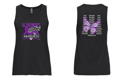 Alzheimer's Disease Awareness Tribute Next Level Women's Cotton Tank (P.3933)
