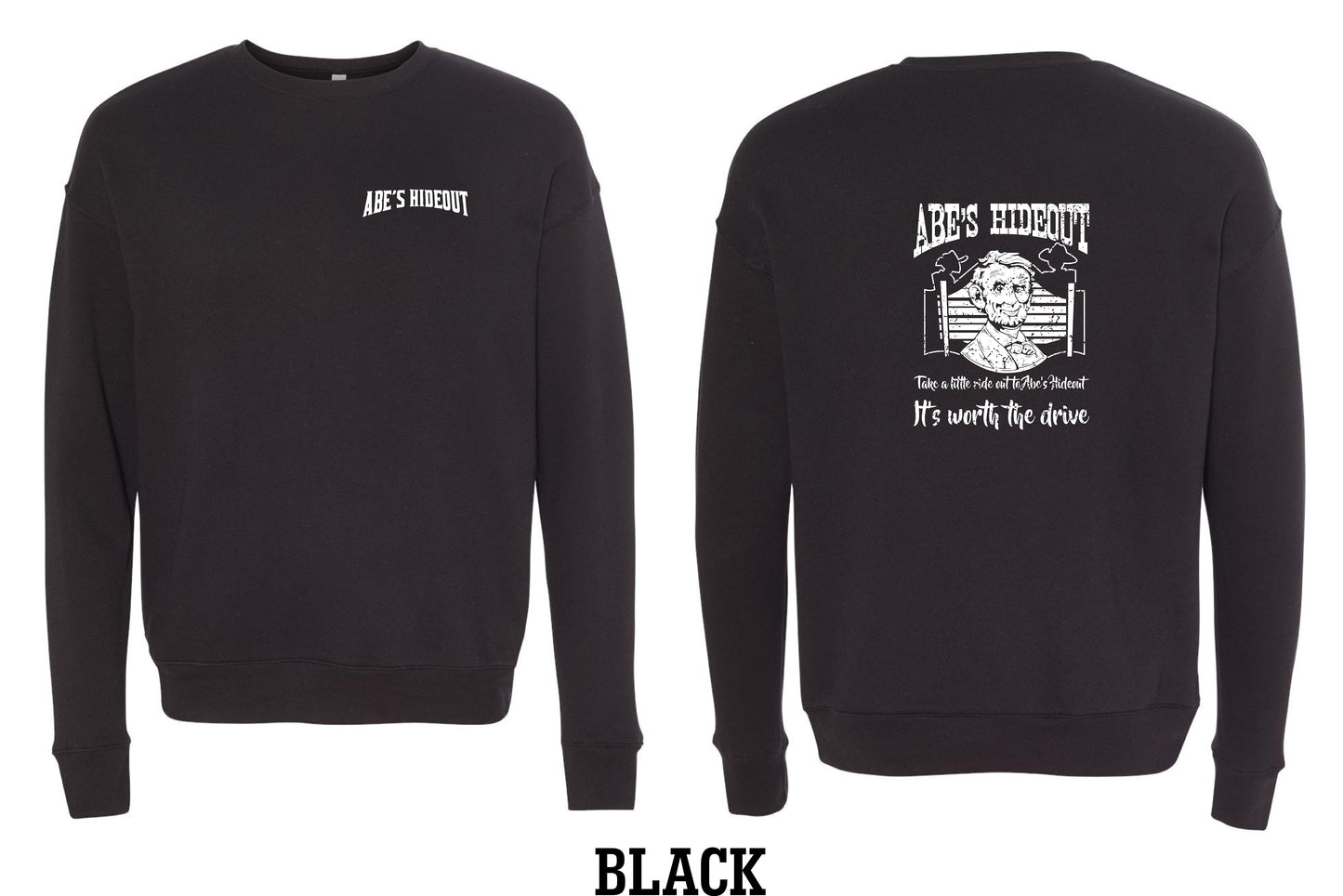 ABE'S HIDEOUT BELLA + CANVAS - Unisex Sponge Fleece Drop Shoulder Crewneck Sweatshirt - (P.3945)
