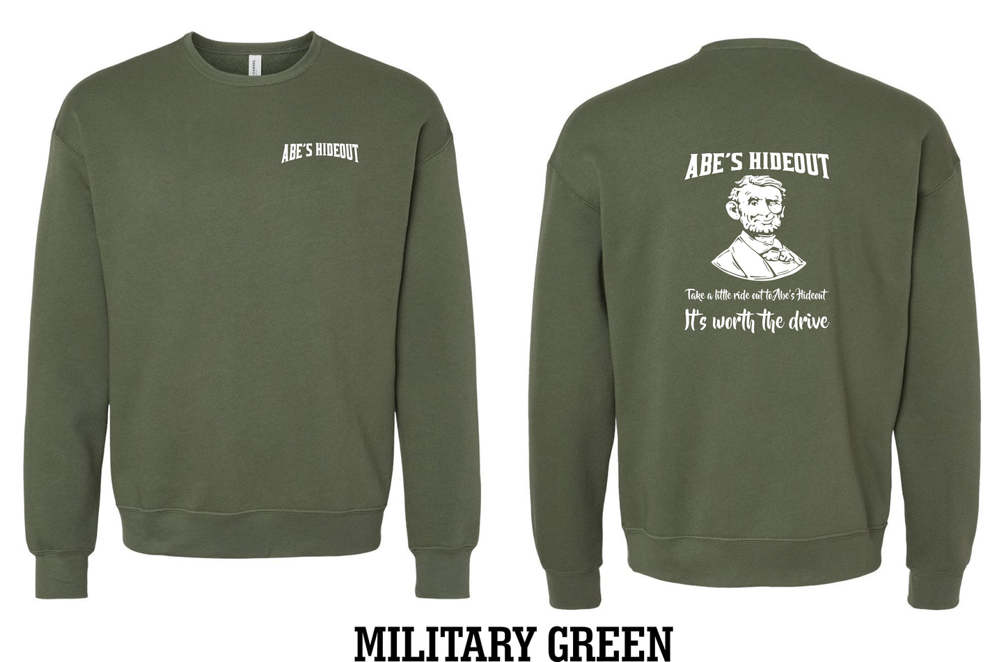 ABE'S HIDEOUT BELLA + CANVAS - Unisex Sponge Fleece Drop Shoulder Crewneck Sweatshirt - (P.3945)