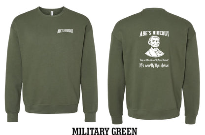 ABE'S HIDEOUT BELLA + CANVAS - Unisex Sponge Fleece Drop Shoulder Crewneck Sweatshirt - (P.3945)