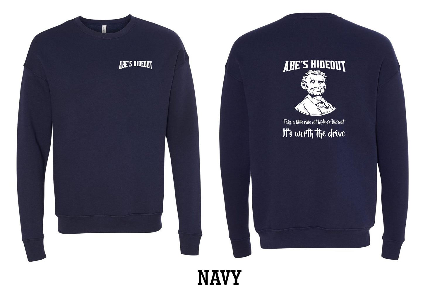 ABE'S HIDEOUT BELLA + CANVAS - Unisex Sponge Fleece Drop Shoulder Crewneck Sweatshirt - (P.3945)
