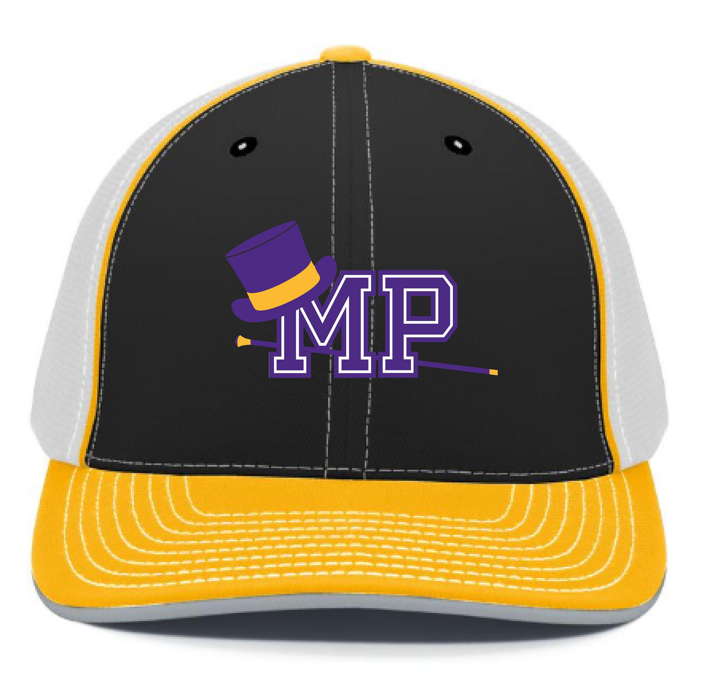 Mount Pulaski Toppers PREMIUM M2 PERFORMANCE TRUCKER FLEXFIT® CAP (E. 404M)