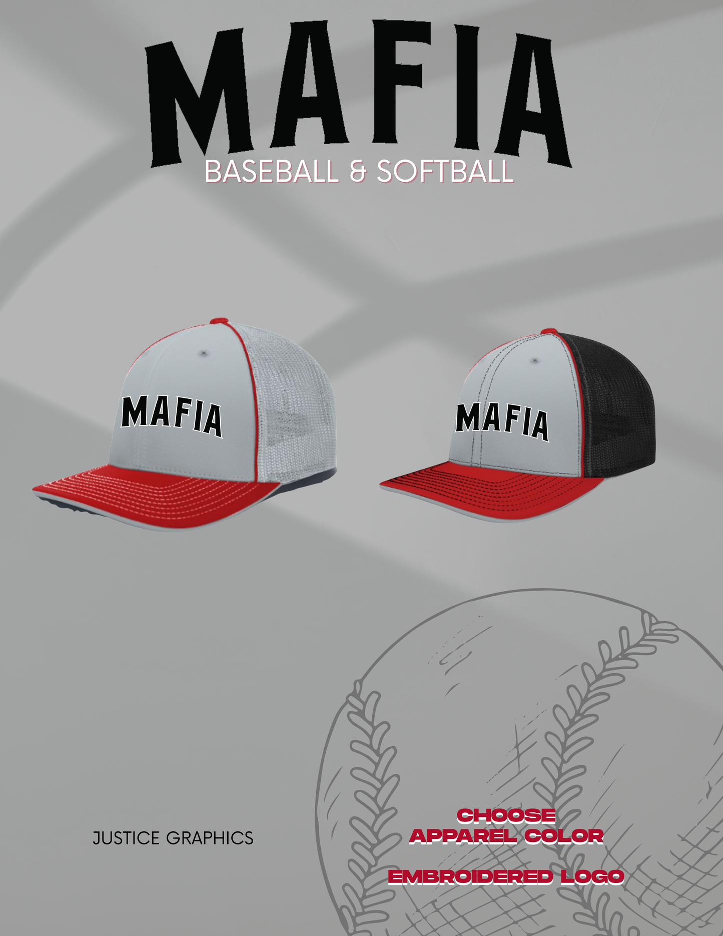 MAFIA BASEBALL/SOFTBALL PREMIUM M2 PERFORMANCE TRUCKER FLEXFIT® CAP (E. 404M)