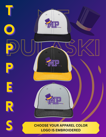 Mount Pulaski Toppers PREMIUM M2 PERFORMANCE TRUCKER FLEXFIT® CAP (E. 404M)
