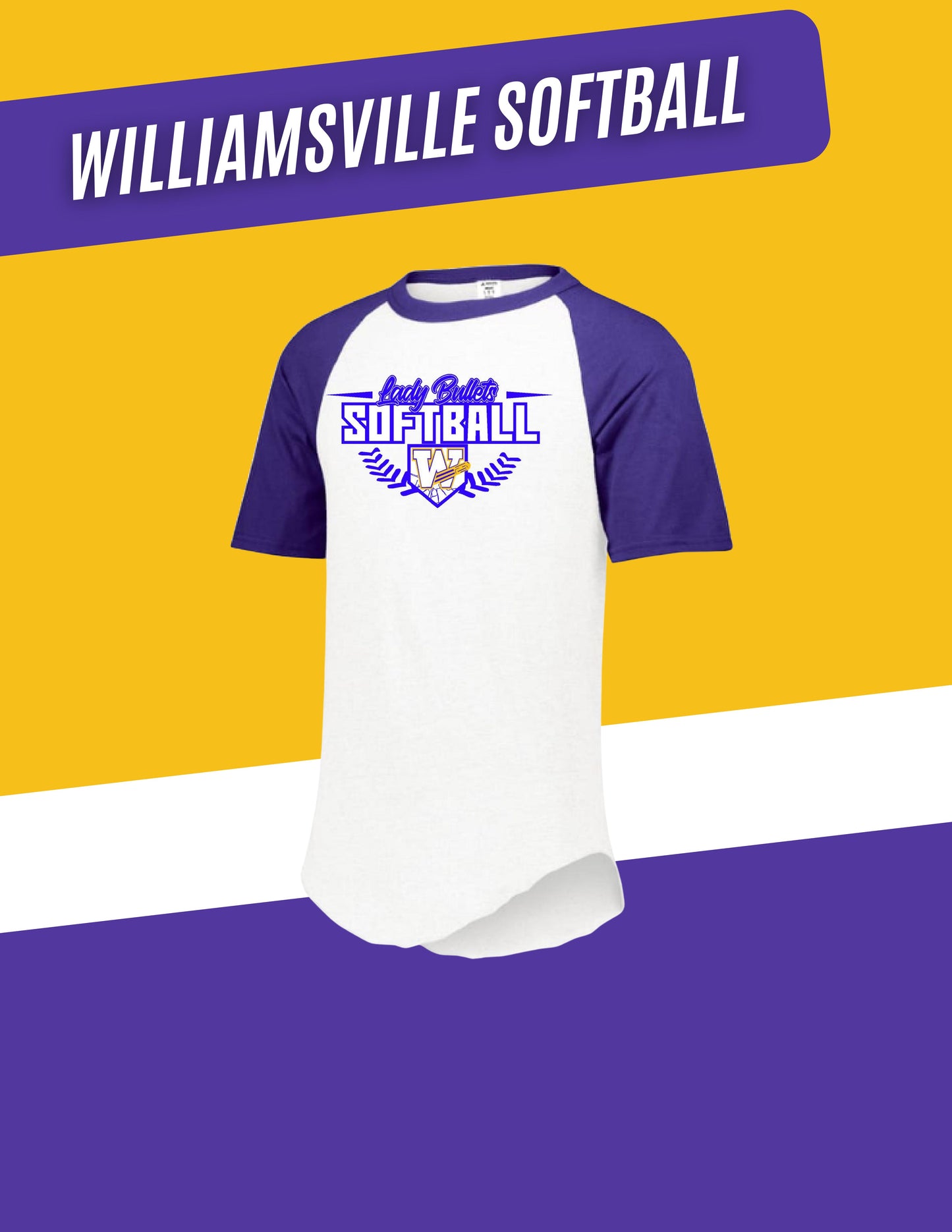 Williamsville Softball Short Sleeve Baseball Jersey - (P.423)