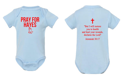 Pray For Hayes Rabbit Skins - Infant Baby Rib Bodysuit - (P.4400)
