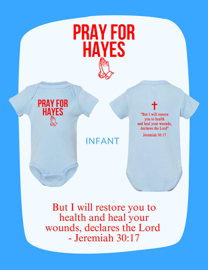 Pray For Hayes Rabbit Skins - Infant Baby Rib Bodysuit - (P.4400)
