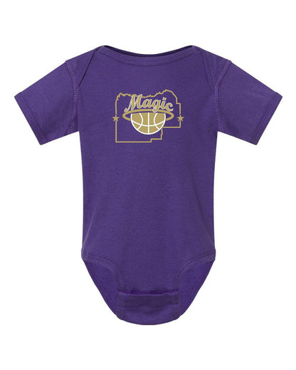MENARD COUNTY MAGIC BASKETBALL Rabbit Skins - Infant Baby Rib Bodysuit - (P.4400)