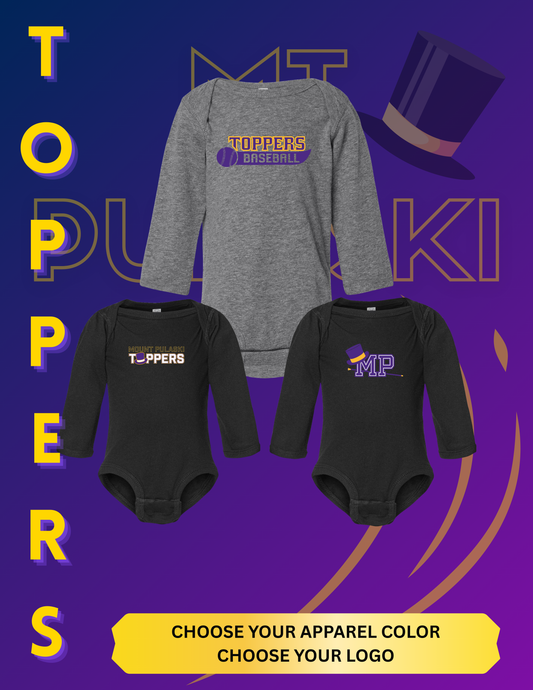 Mount Pulaski Toppers Infant Fine Jersey Long Sleeve Bodysuit (P.4421)