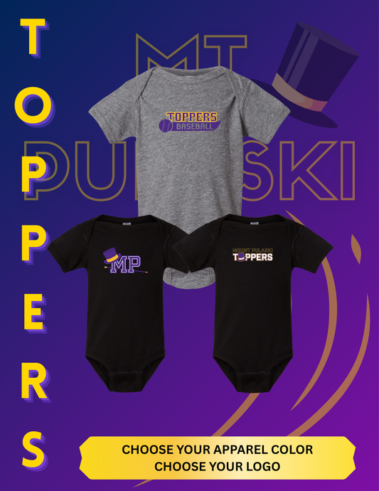 Mount Pulaski Toppers Rabbit Skins - INFANT Fine Jersey Onsie (P.4424)