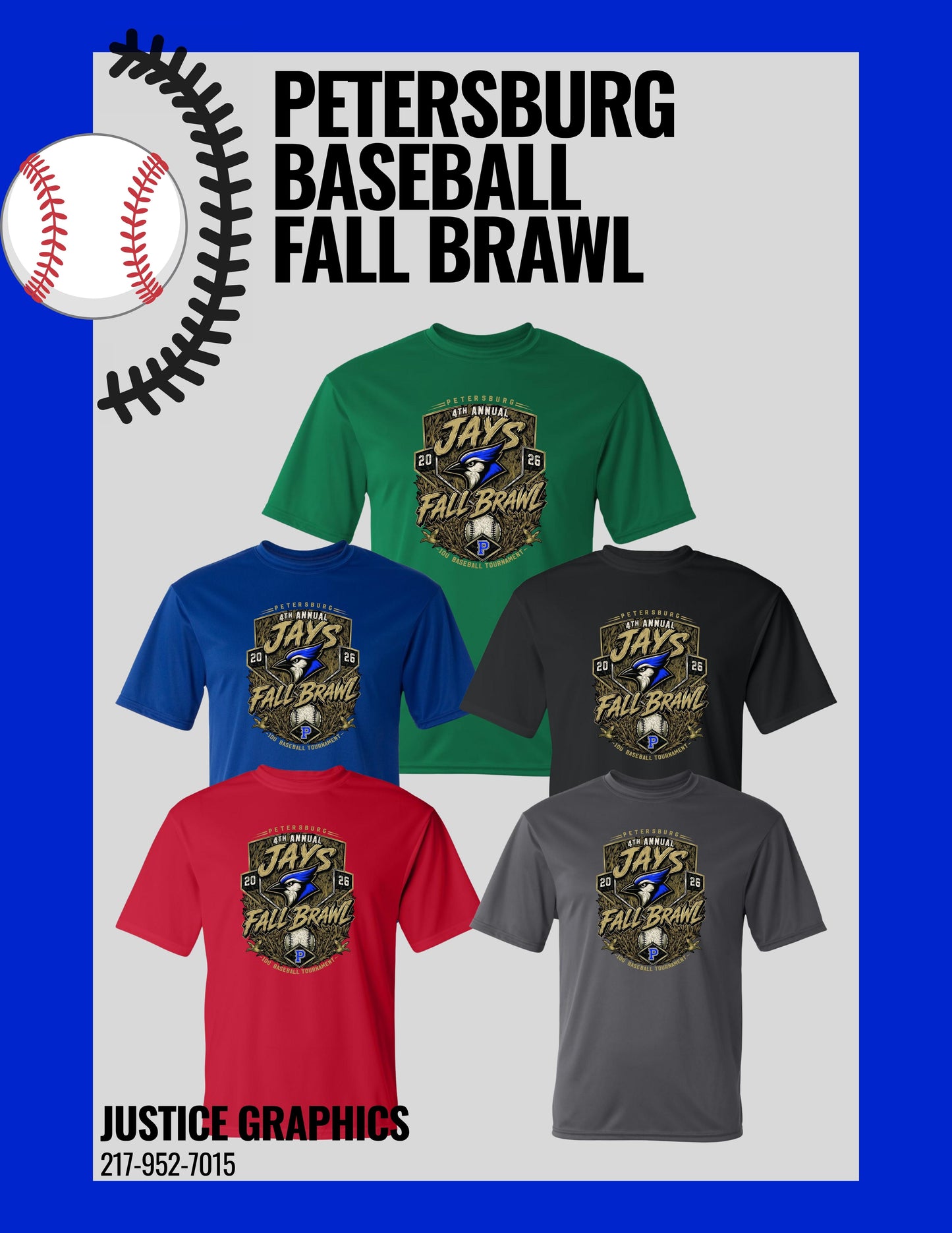 Petersburg Baseball Fall Brawl Unisex Dri-Fit T-Shirt (P.5100,5200)