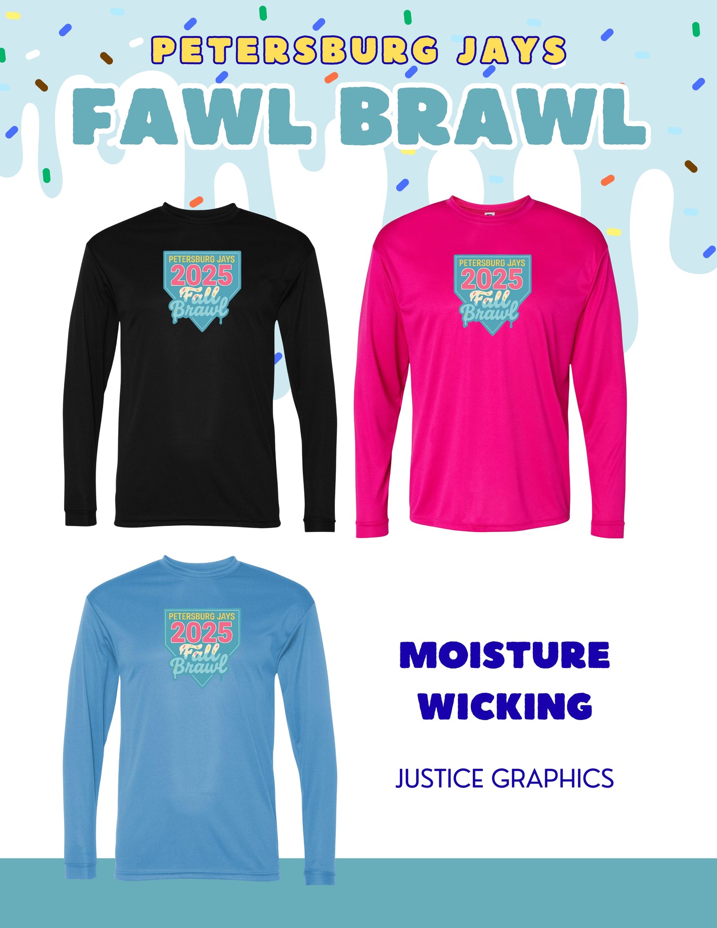 Petersburg Baseball Fall Brawl Performance Long Sleeve T-Shirt - (P.5104)