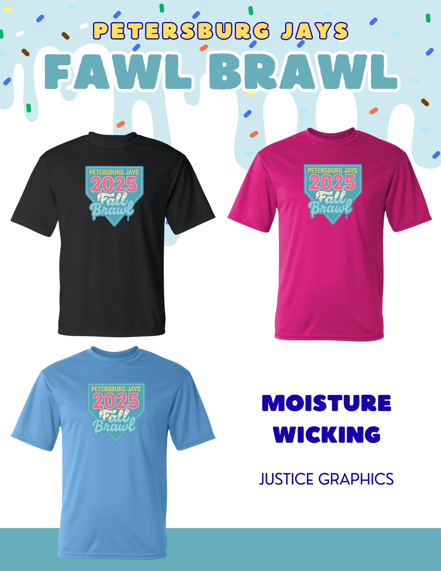 Petersburg Baseball Fall Brawl Unisex Dri-Fit T-Shirt (P.5100,5200)