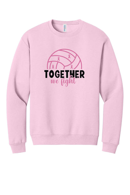 Breast Cancer Awareness Volleyball Crewneck Sweatshirt (P.562M)