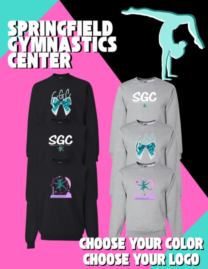 SPRINGFIELD GYMNASTICS CENTER UNISEX CREW SWEATSHIRT (P.562MR/562BR)