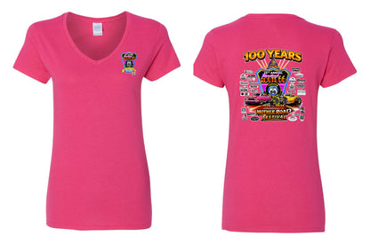 25TH ANNUAL ROUTE 66 MOTHER ROAD FESTIVAL 2026 WOMENS V-NECK T-SHIRT (P.5V00L)
