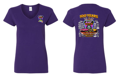 25TH ANNUAL ROUTE 66 MOTHER ROAD FESTIVAL 2026 WOMENS V-NECK T-SHIRT (P.5V00L)