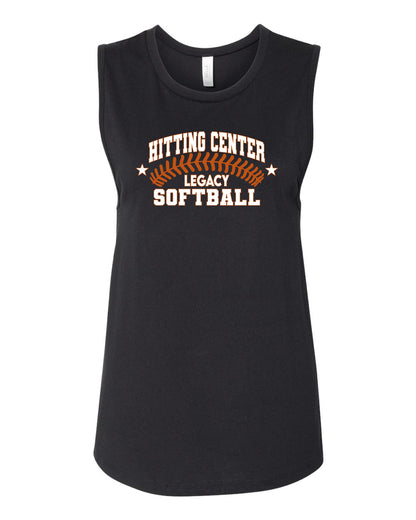 Hitting Center Legacy Softball BELLA + CANVAS - Women's Jersey Muscle Tank - (P.6003)