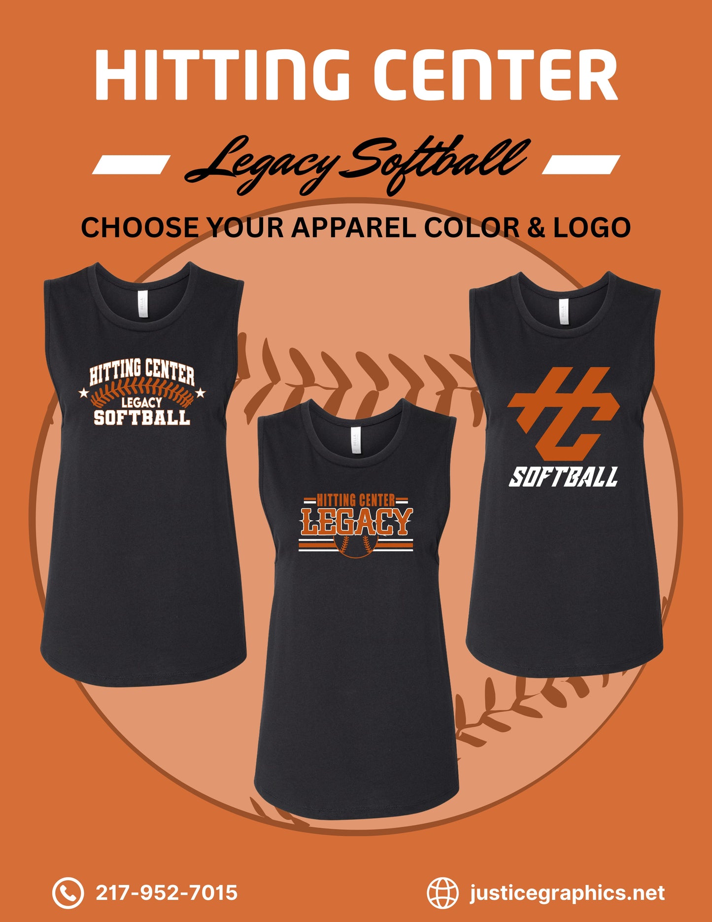 Hitting Center Legacy Softball BELLA + CANVAS - Women's Jersey Muscle Tank - (P.6003)