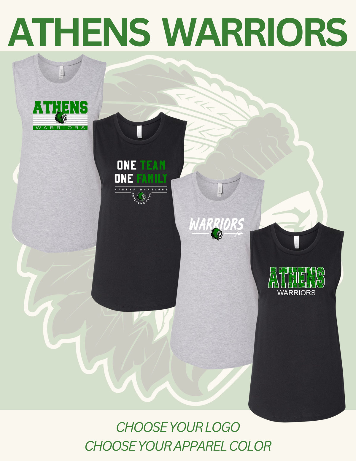 ATHENS BOOSTERS BELLA + CANVAS - Women's Jersey Muscle Tank - (P.6003)