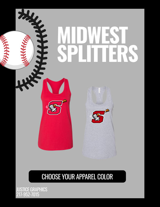 MIDWEST SPLITTERS BELLA + CANVAS - Women's Racerback Tank - (P.6008)