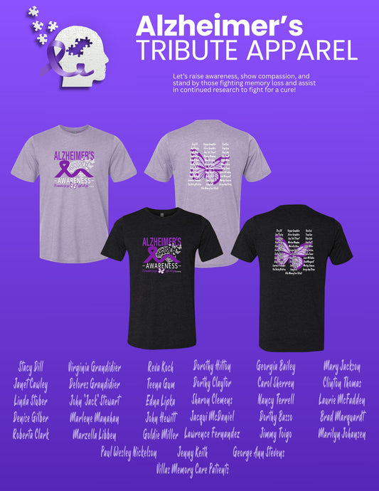 Alzheimer's Disease Awareness Tribute Unisex Next Level T-Shirt (P.6200)